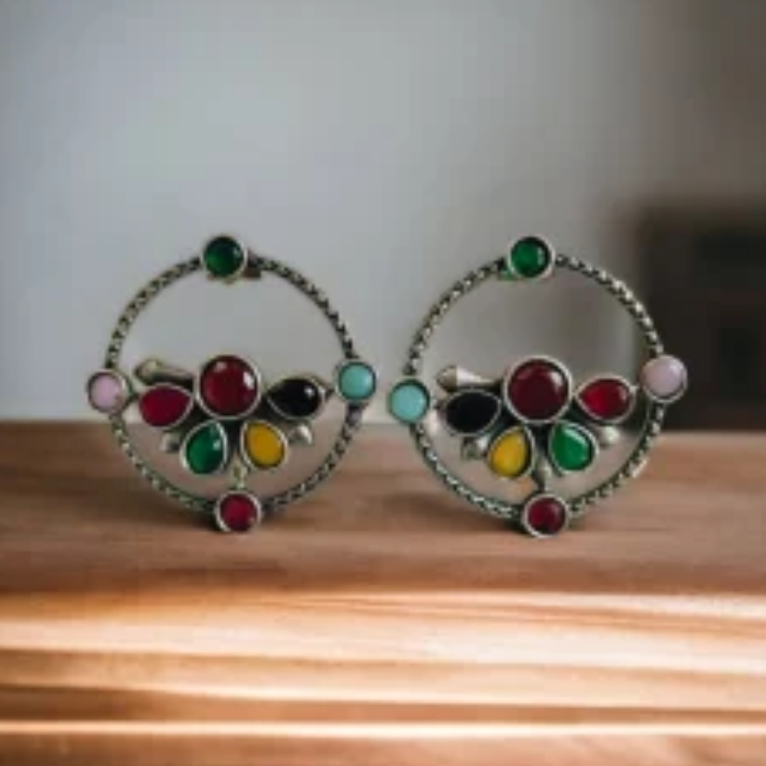 Multi-Color Circle Earring - A Fun and Vibrant Addition to Your Style