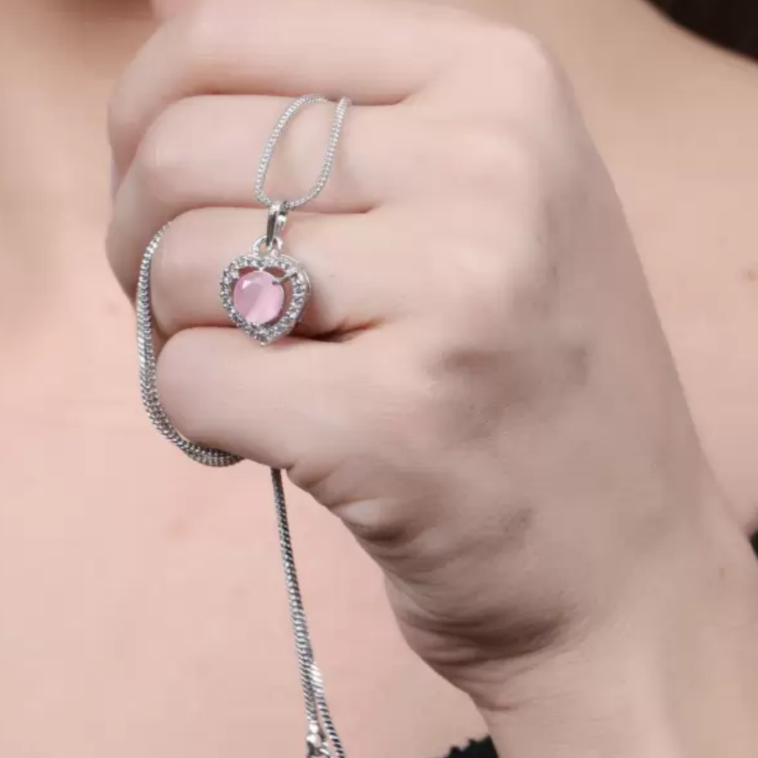 Ad Heart-Shaped Pink Pendant: A Symbol of Love, Elegance, and Eco-Consciousness