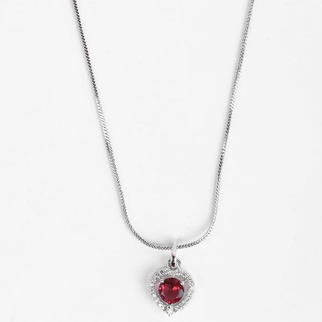Ad Heart-Shaped Red Pendant: A Bold Expression of Love and Style