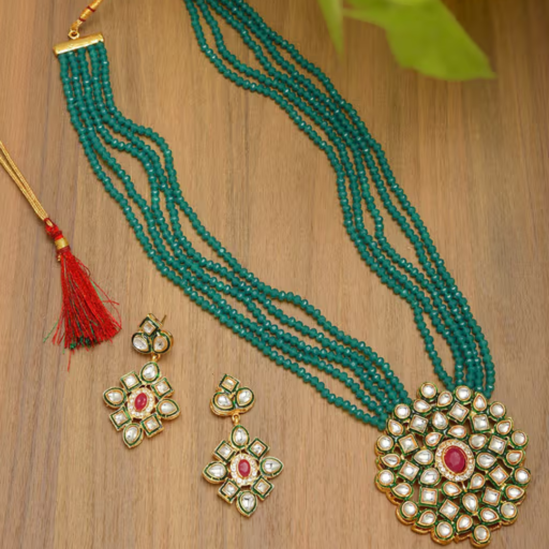 Green Crystal Necklace Set