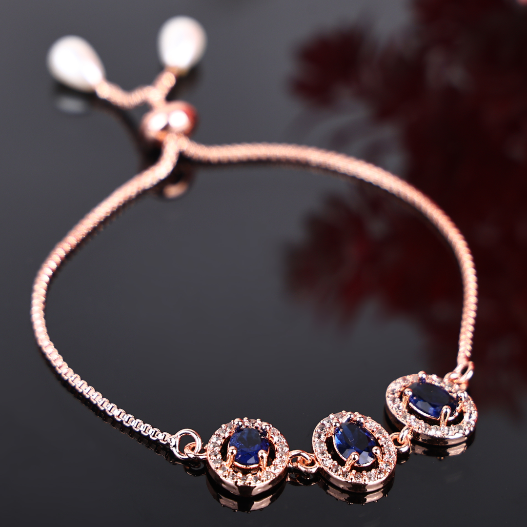 AD Round Blue Bracelet: A Dazzling Touch of Color and Elegance