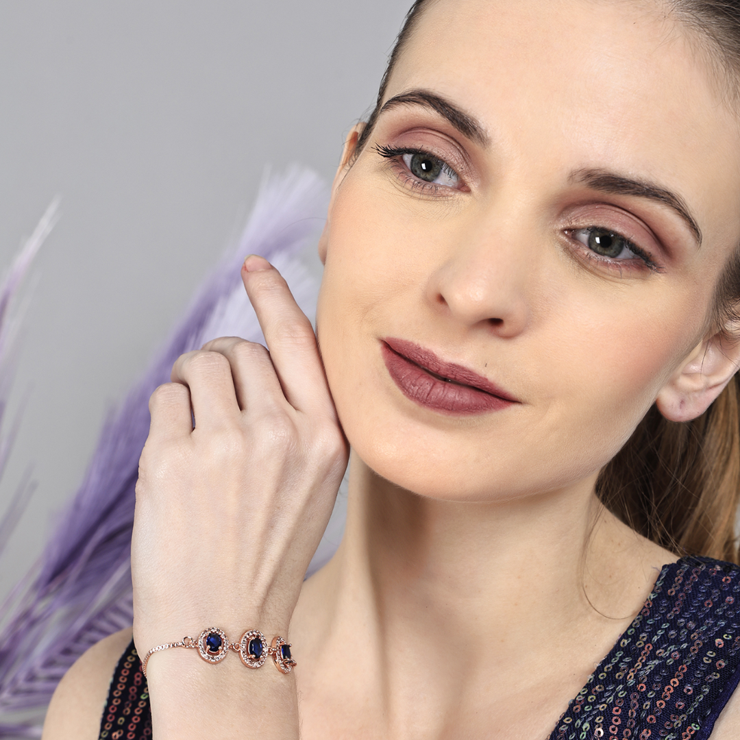 AD Round Blue Bracelet: A Dazzling Touch of Color and Elegance