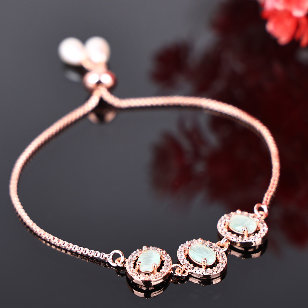AD Round Mint Green Bracelet: A Refreshing and Elegant Statement Piece