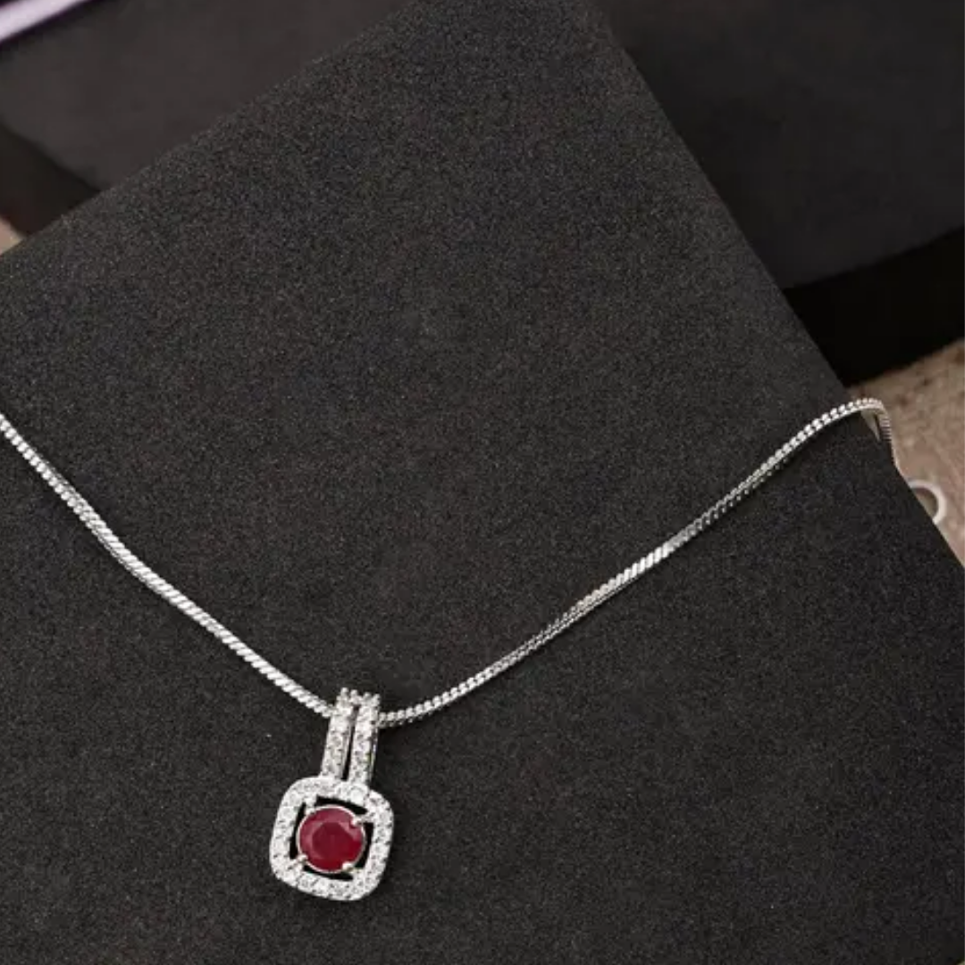 Square-Shaped Red Stone: Bold Elegance and Vibrant Beauty