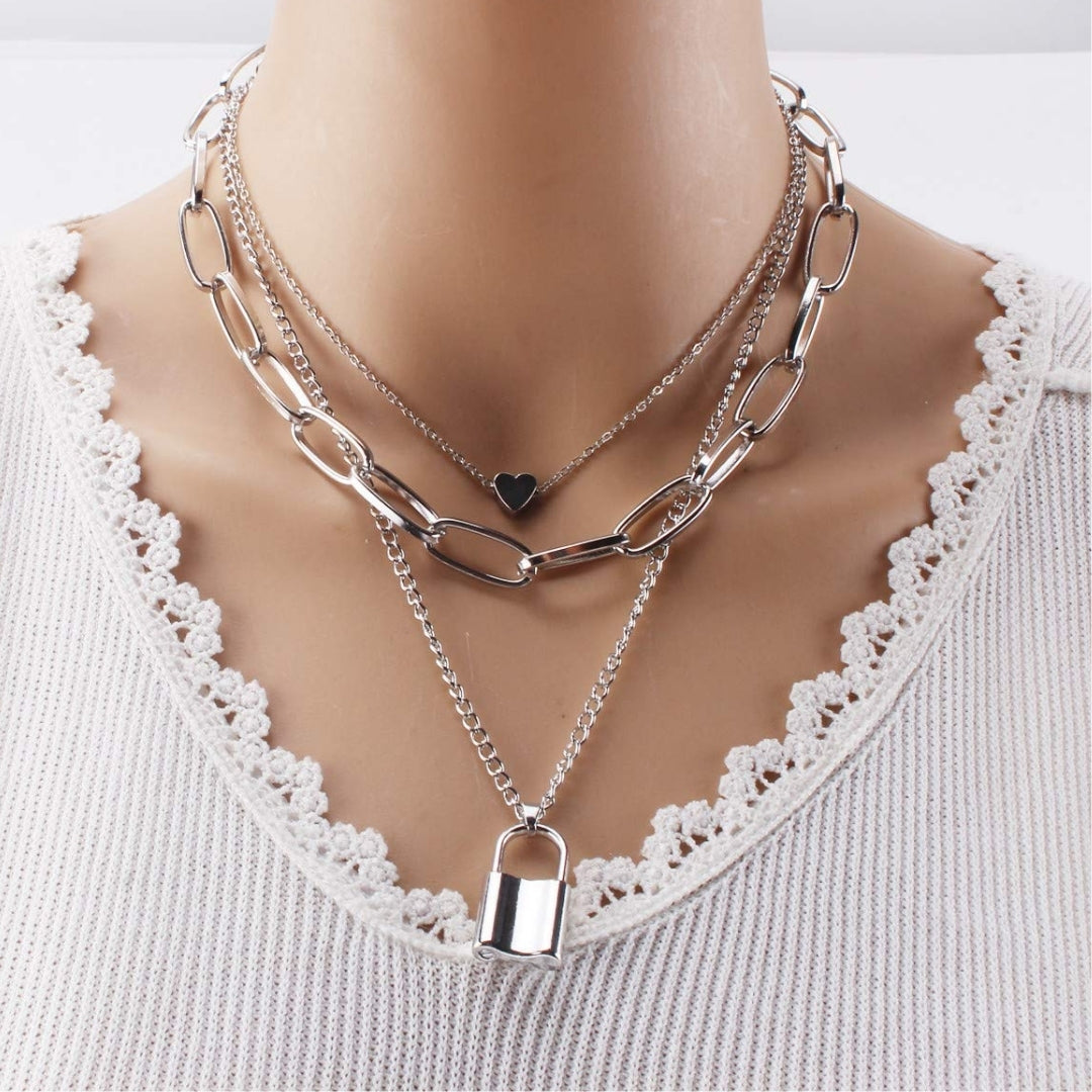 Silver Lock Pendant - A Symbol of Security and Elegance