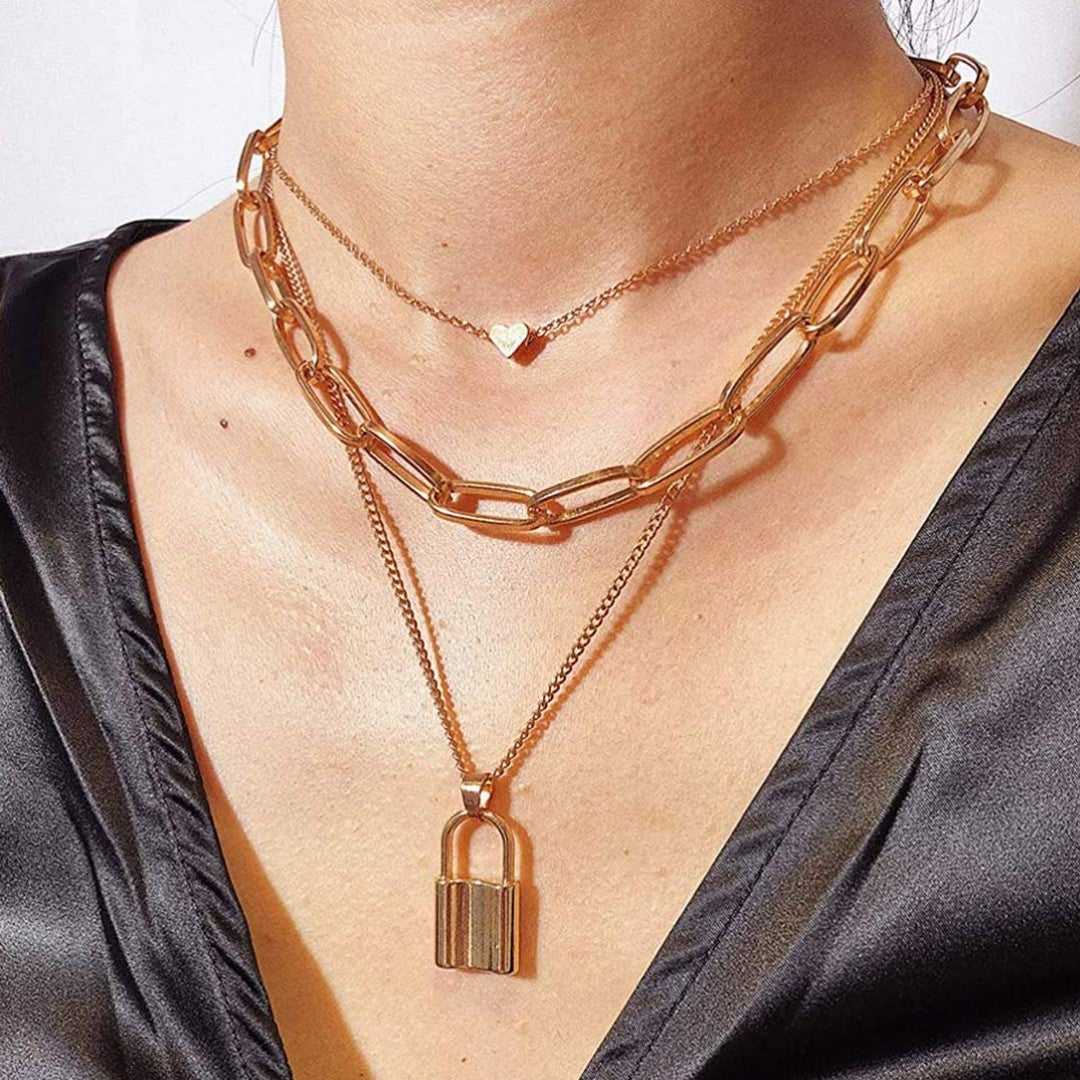 Golden Lock Pendant - A Symbol of Strength and Protection