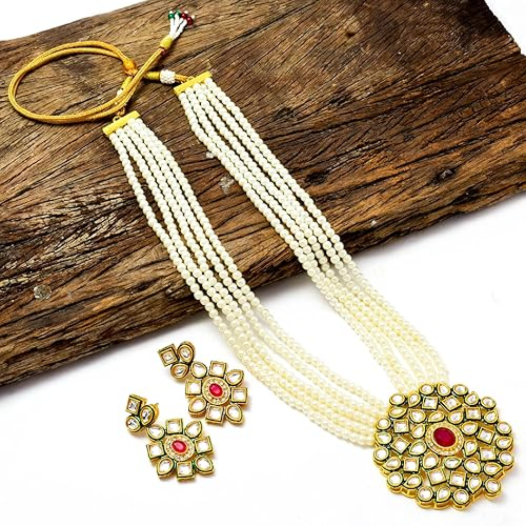 White Crystal Necklace Set