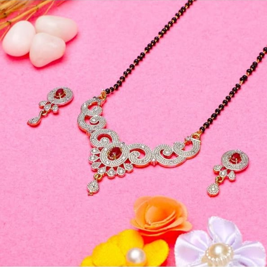 Pink Round Mangalsutra – Elegant and Feminine Charm