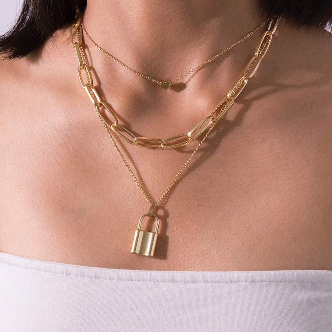 Golden Lock Pendant - A Symbol of Strength and Protection