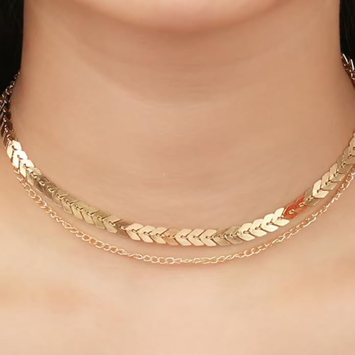 Aurora Luxe Layered Chain Choker