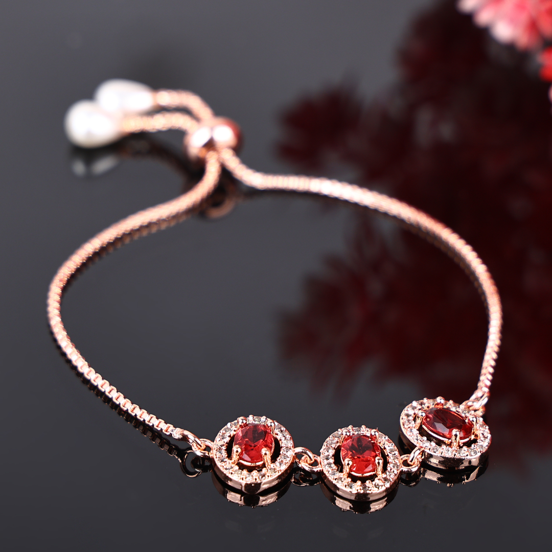 AD Round Maroon Bracelet: A Bold and Elegant Statement