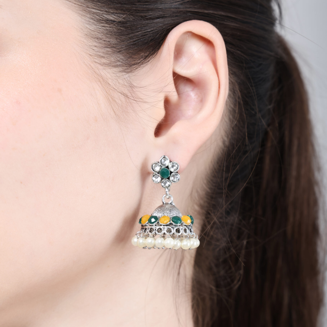 Oxidized Yellow Green Beautiful Choker Necklace