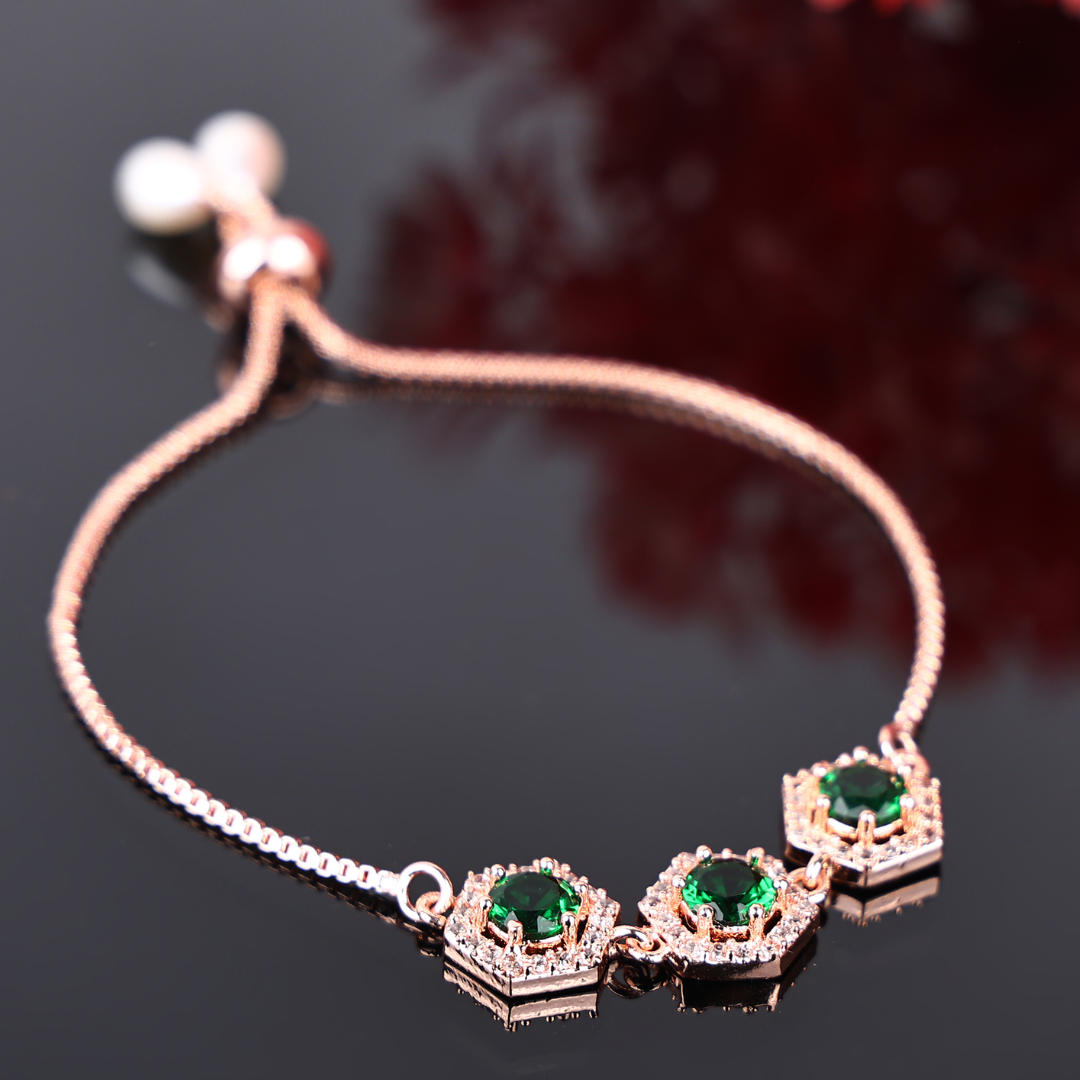 AD Rectangular Green Bracelet: A Timeless Piece of Elegance and Vibrance