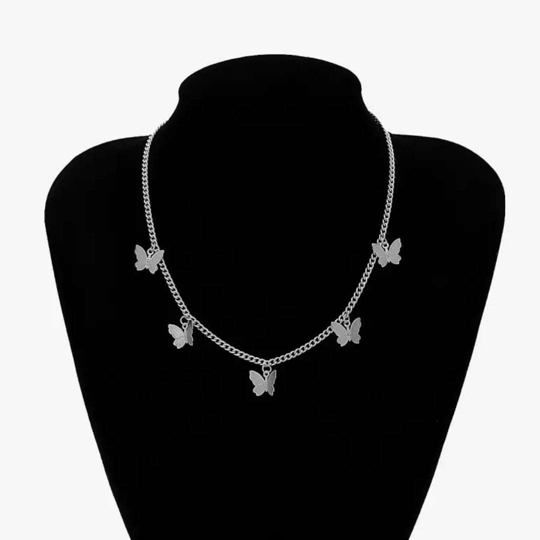 Silver Butterfly Pendant for Girls