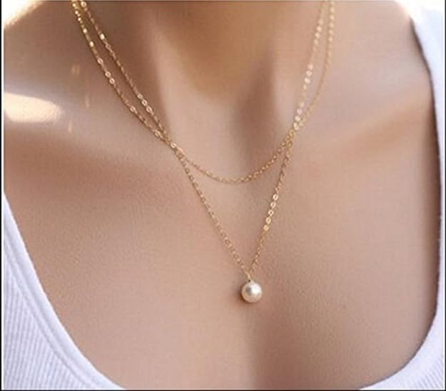 Double layer pearl Necklace for women