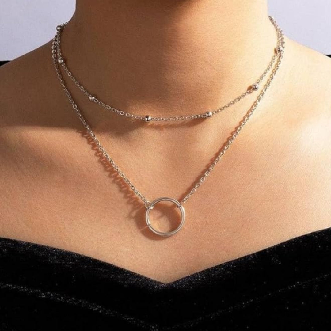 Round Ring Golden Pendant - A Timeless Elegance in Gold