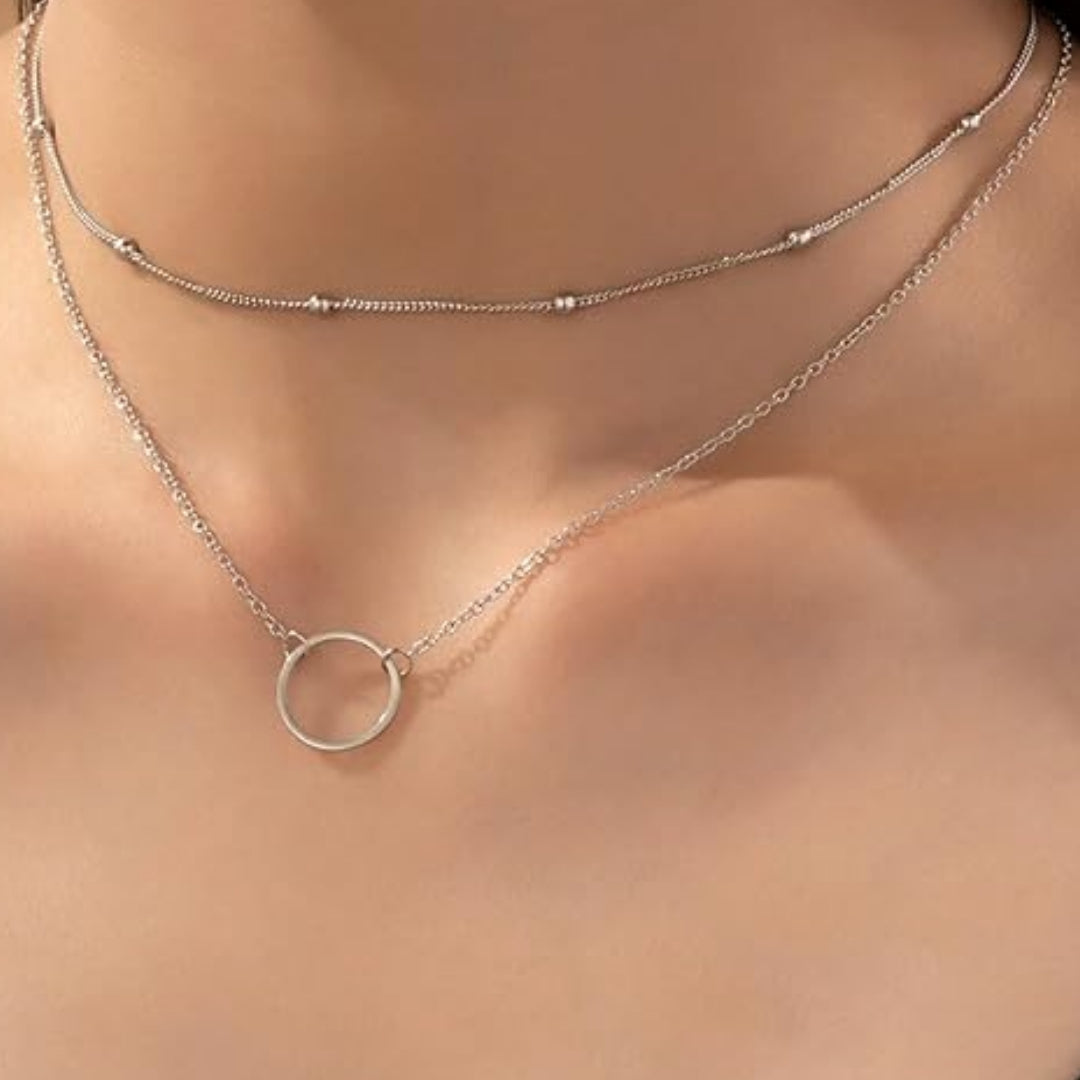 Round Ring Golden Pendant - A Timeless Elegance in Gold