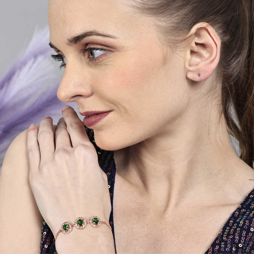 AD Rectangular Green Bracelet: A Timeless Piece of Elegance and Vibrance