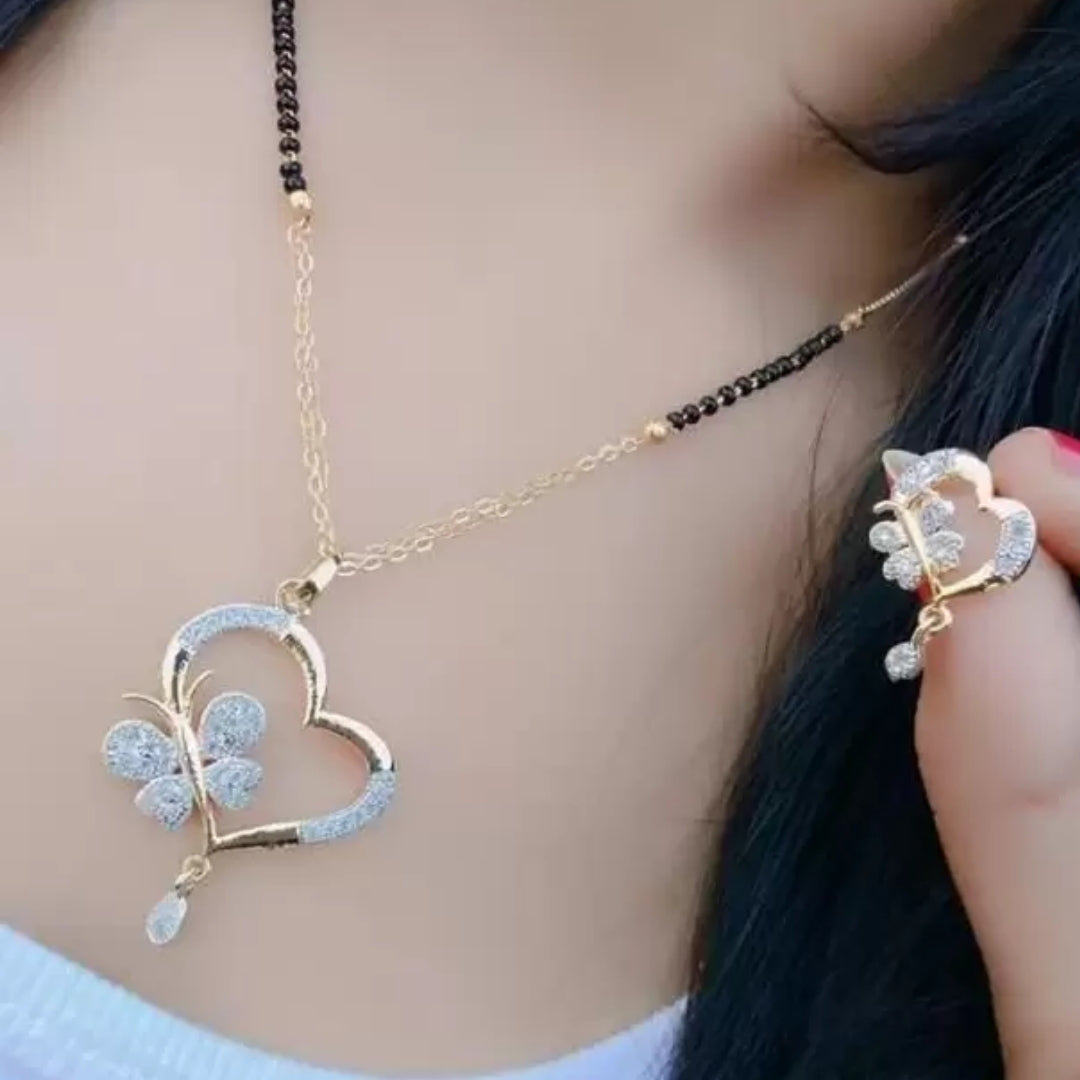 Heart & Butterfly Mangalsutra – Symbol of Love and Freedom