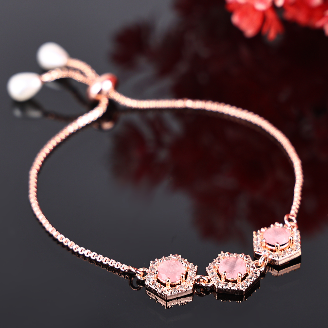 AD Rectangular Pink Bracelet: A Chic and Elegant Accessory for Every Occasion