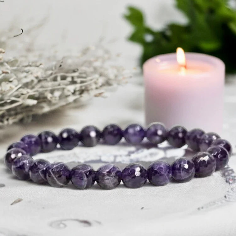 Chevron Amethyst Bracelet