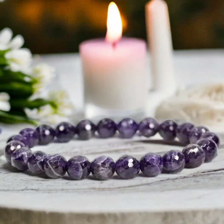 Chevron Amethyst Bracelet