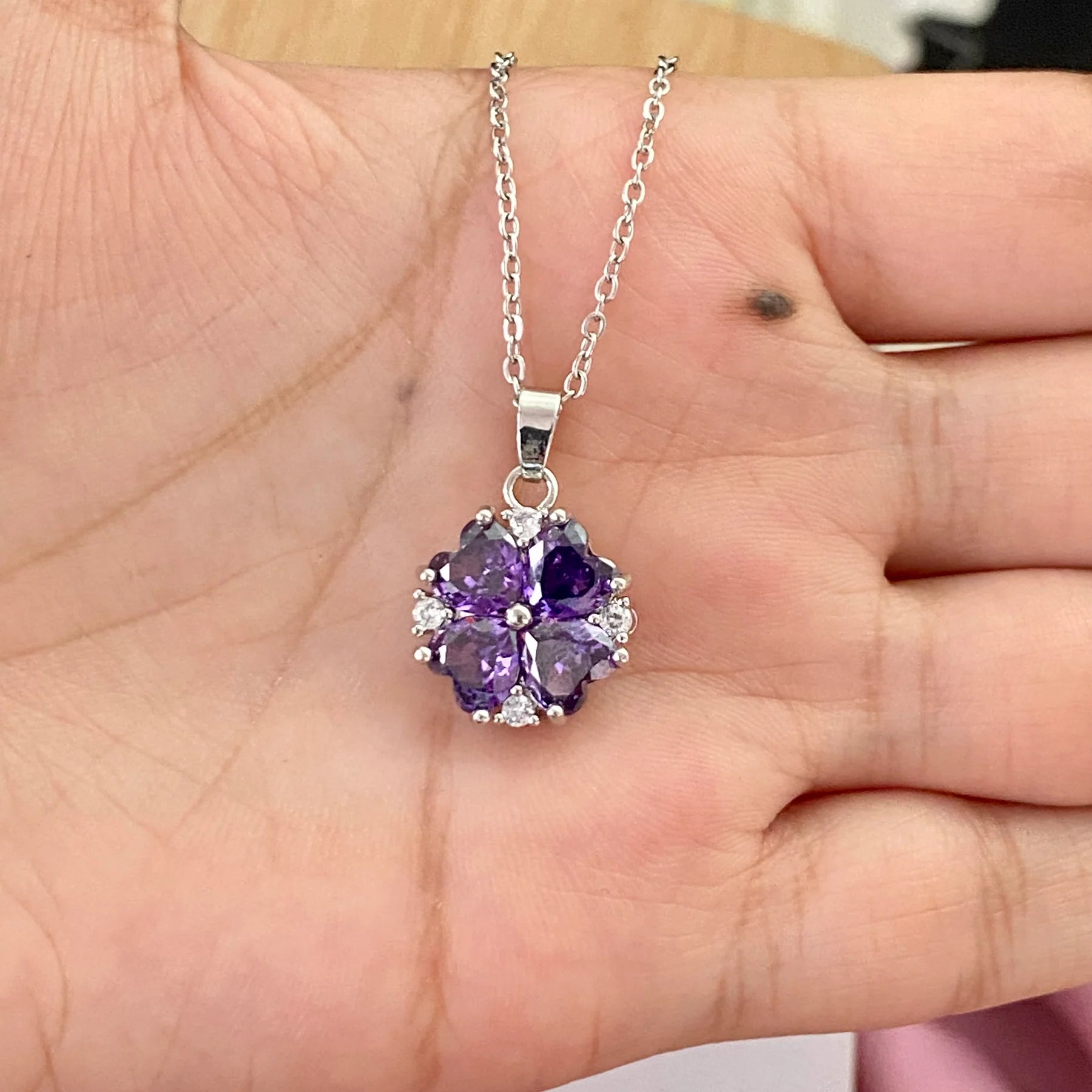 Premium Lavender Flower Shape Necklace