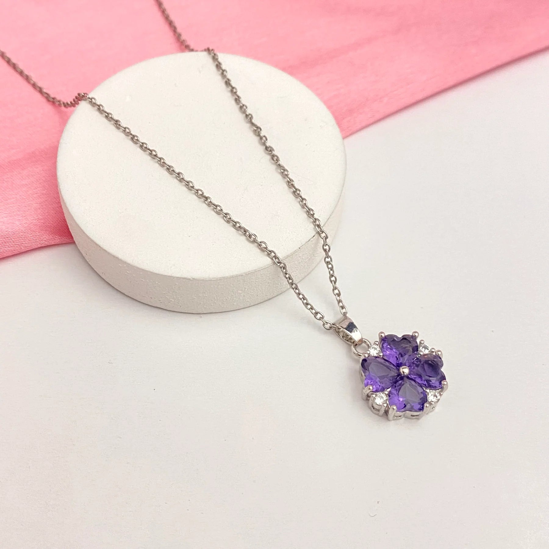 Premium Lavender Flower Shape Necklace