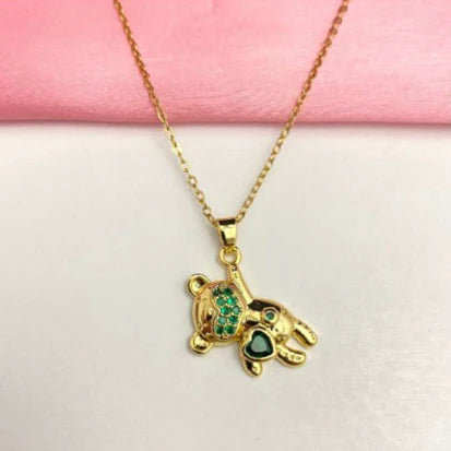 Charming teddy pendant with Adjustable link chain