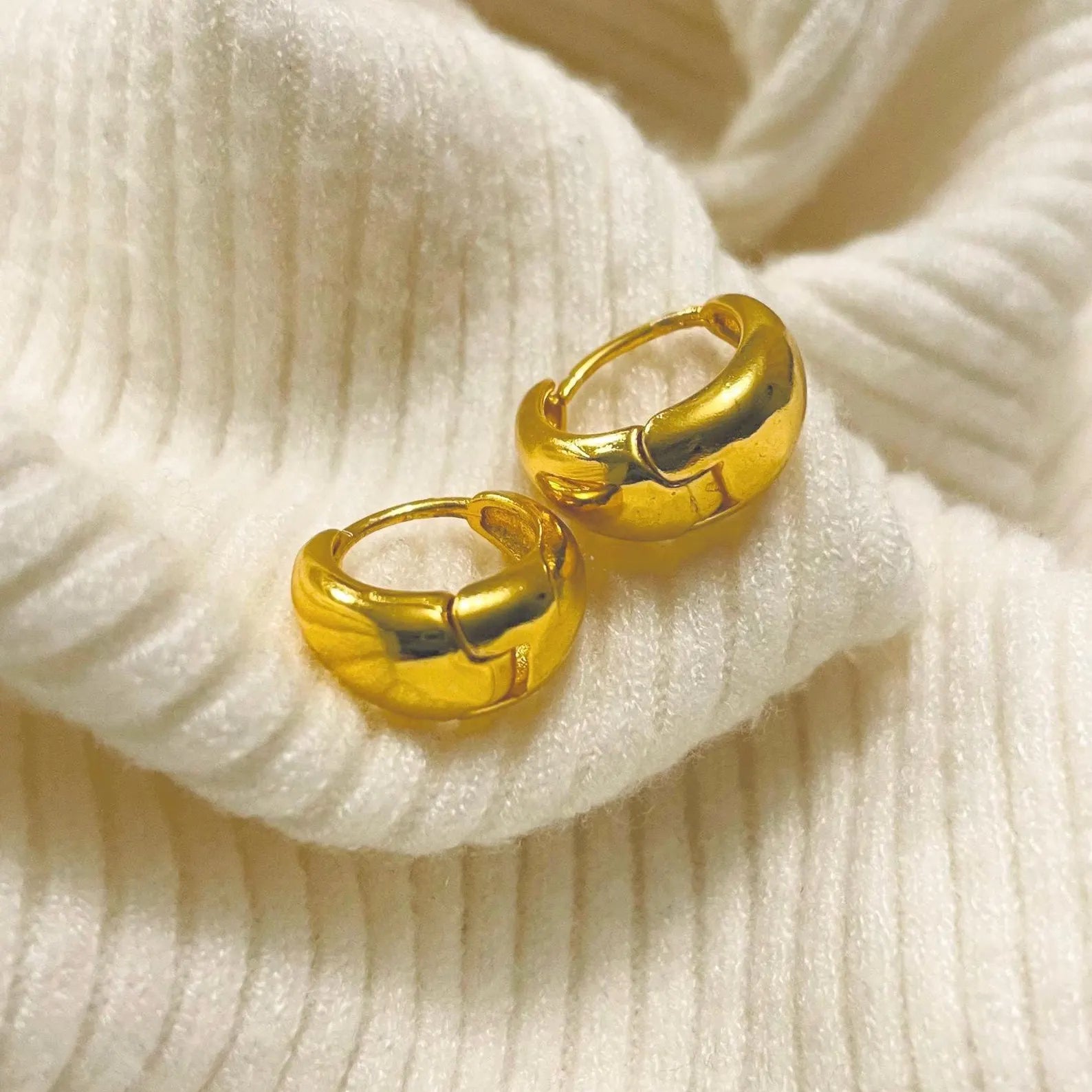 Gold-Plated Kaju Bali Earrings for Men – Glossy Lust