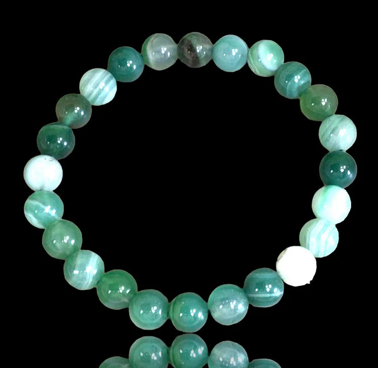 Green Banded Agate Bracelet
