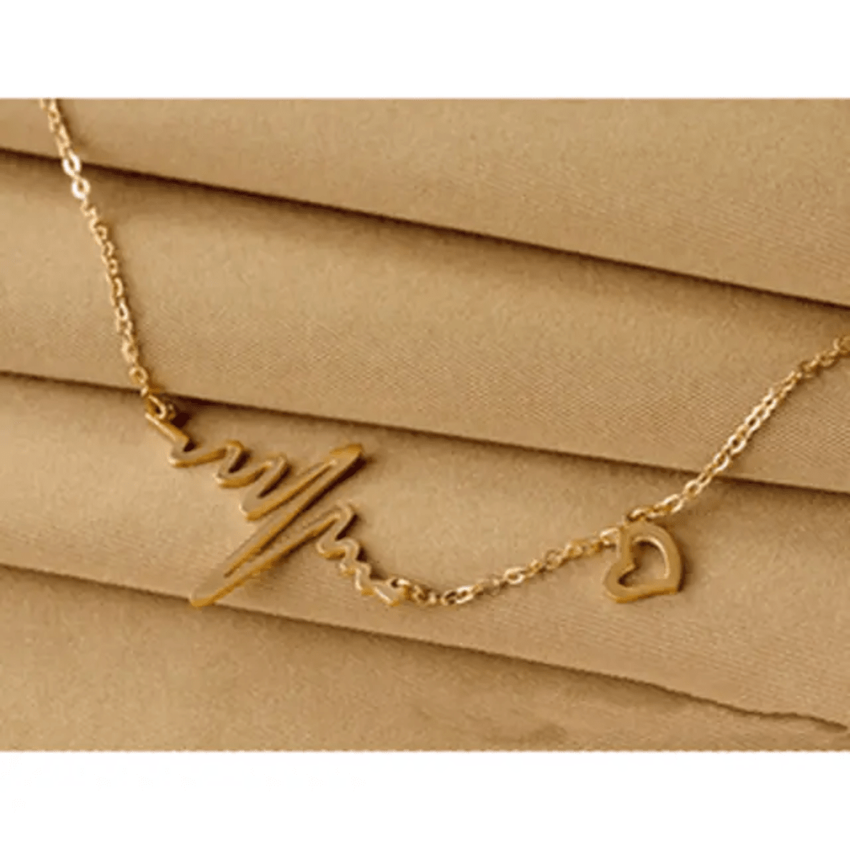 GOLD PLATED HEARTBEAT PENDANT