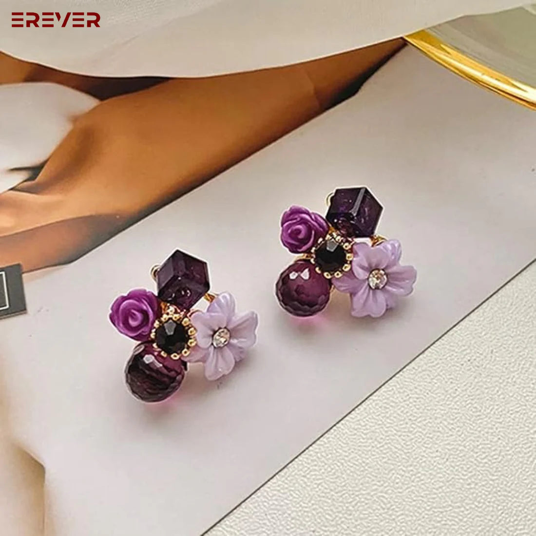 Multi colour Flower Studs Korean earring