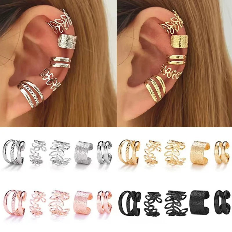 Elegant Women's Earcuffs set (5 Pcs)