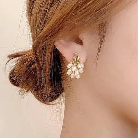 Korean water Drops Style Pearl Earring