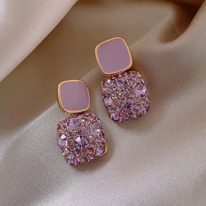 Anti Tarnish Luxury Ear studs (Purple)