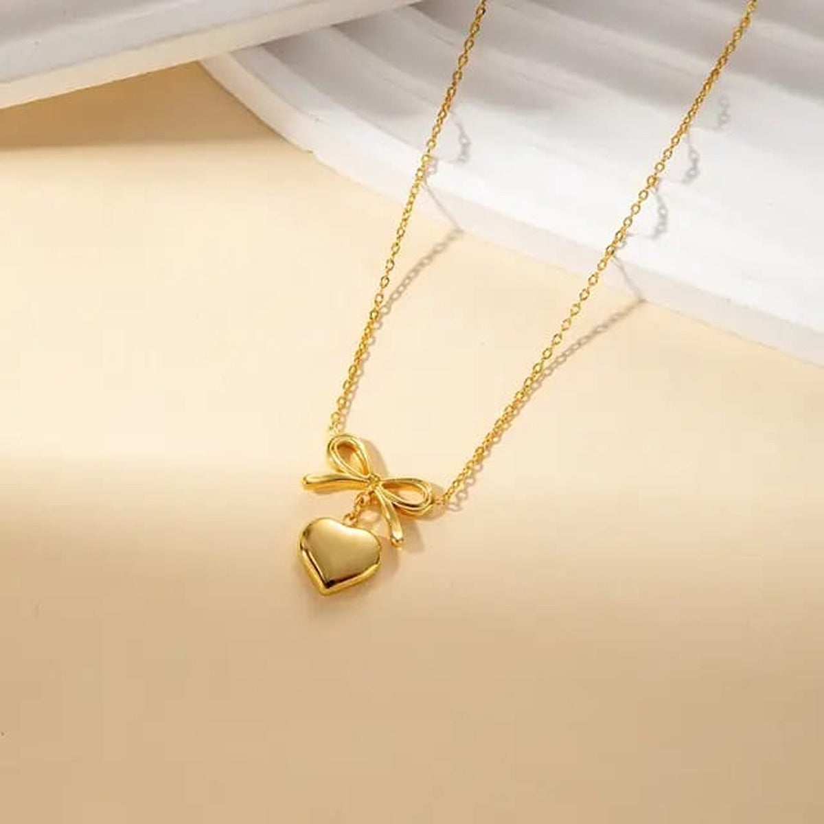 Ella’s Bow Heart Necklace