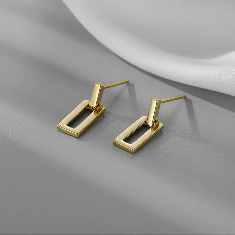 Rectangular shape small studs for women