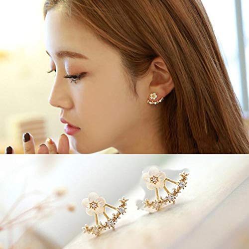 RoseGold Colour Flower Shape Korean Studs