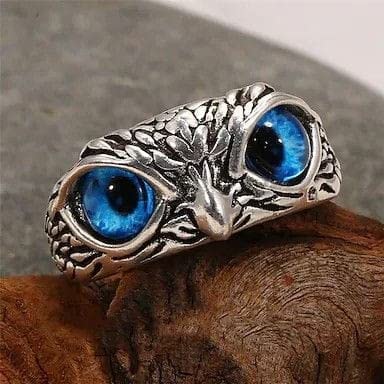 Owl Eye Ring For Men & Women (Blue)