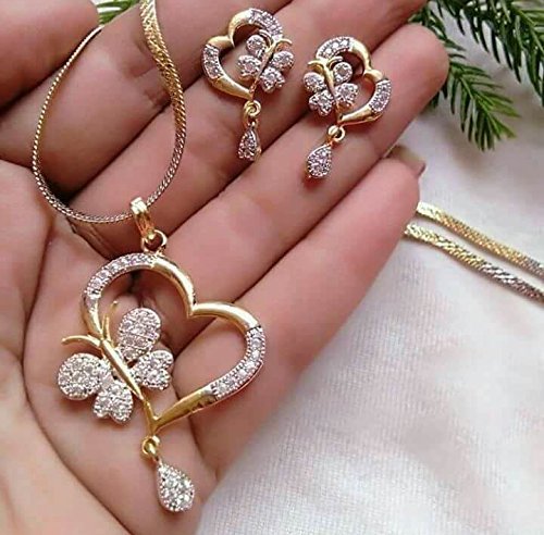 Elysia Heart Drop Pendant Set