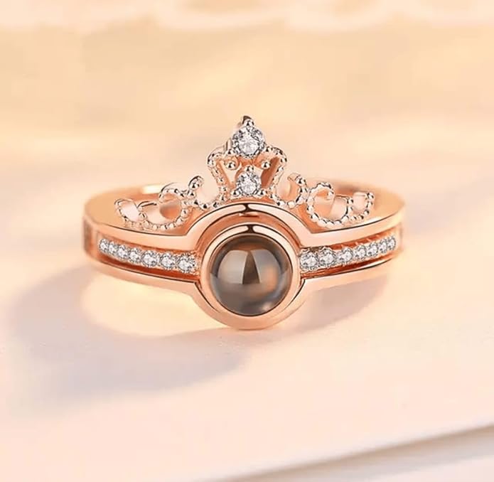 I love you projection Adjustable Rings