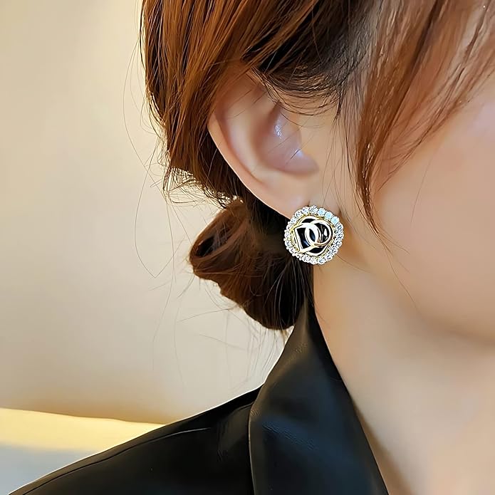 Korean Black drop Earring for Girls