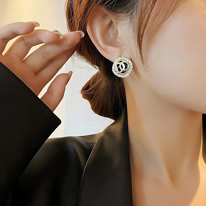 Korean Black drop Earring for Girls