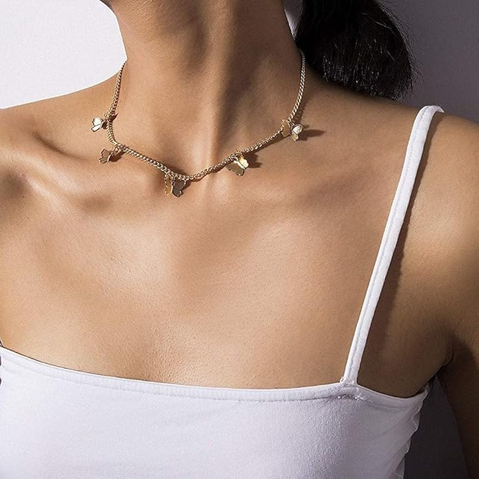 Celestia Gold Butterfly Charm Necklace