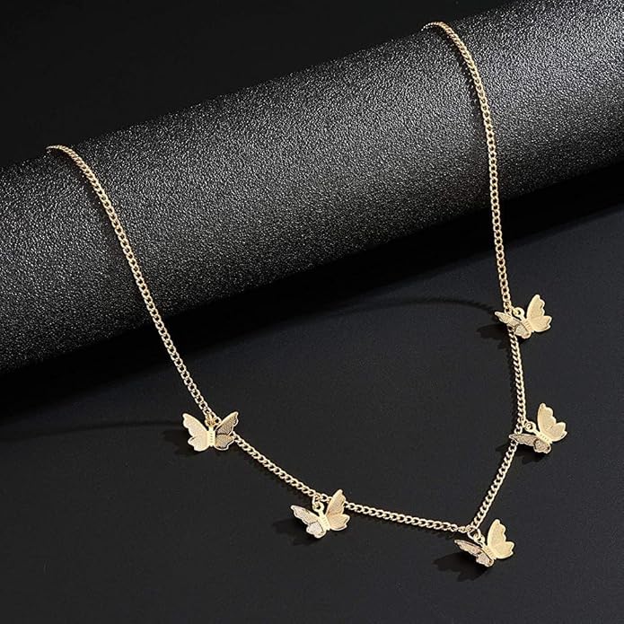 Celestia Gold Butterfly Charm Necklace