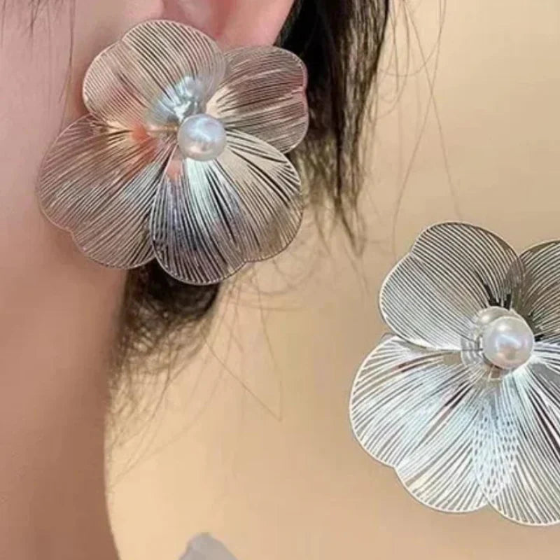 Anti Tarnish Flower Earrings Studs for women