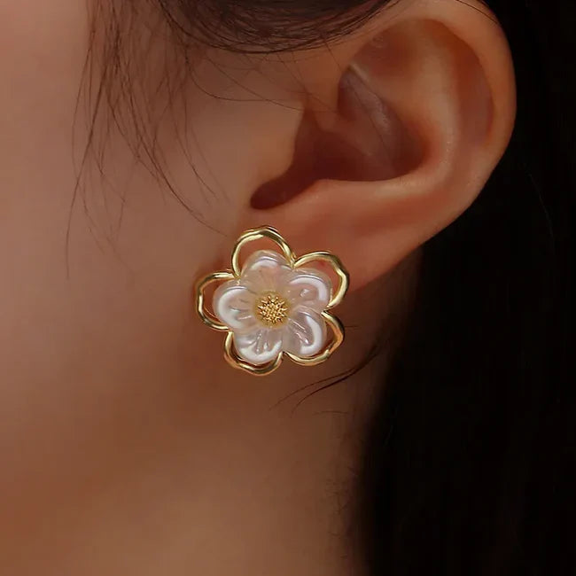 Flower Ear studs for women