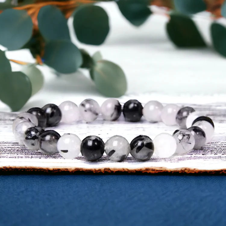 Black Rutilate Quartz Bracelet