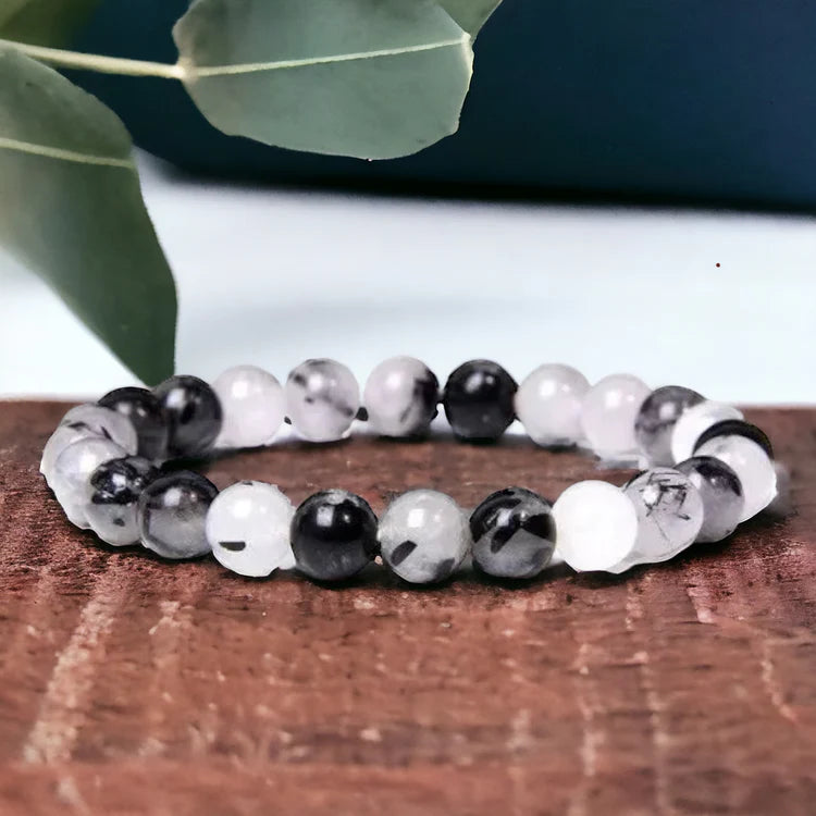 Black Rutilate Quartz Bracelet